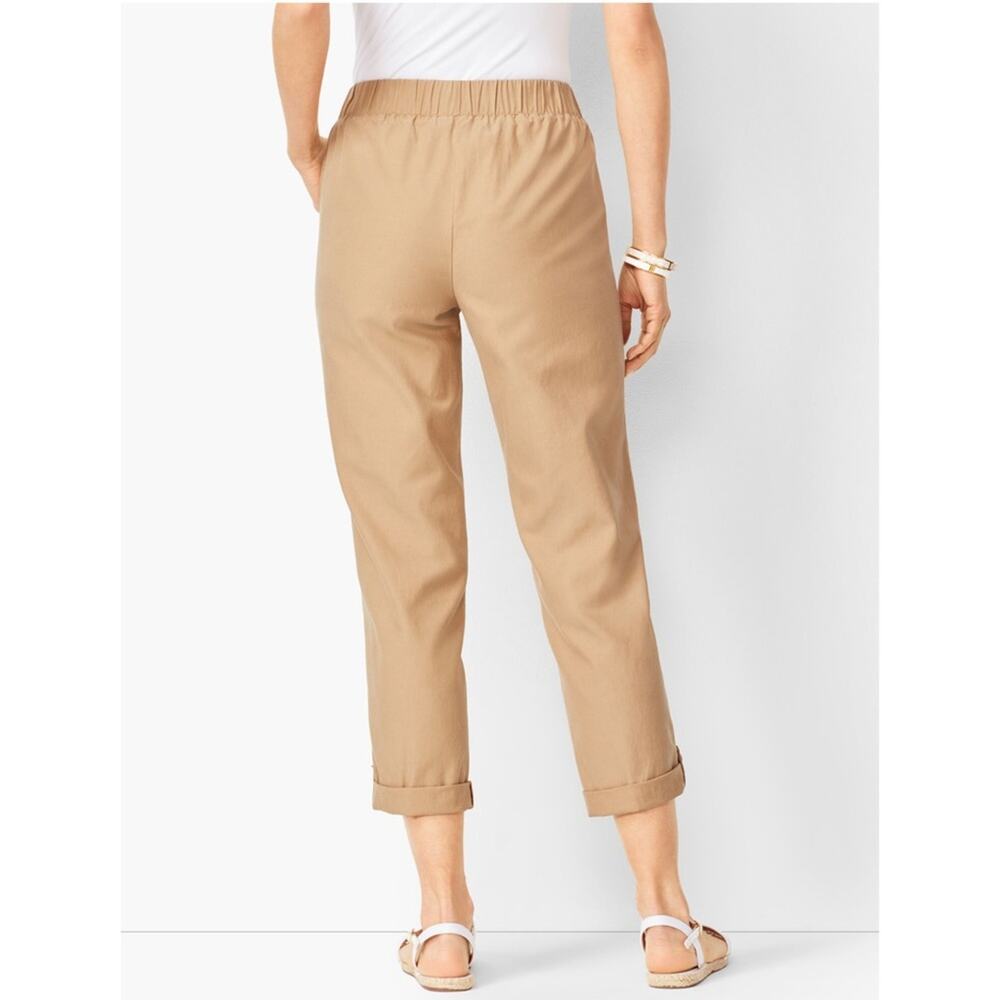 Talbots Drawstring Cuffed Pants In Washed Red - image 2